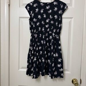 OSHKOSH B’gosh Girls Black Dress with Unicorns Size 14 Elastic Waist Cap Sleeves